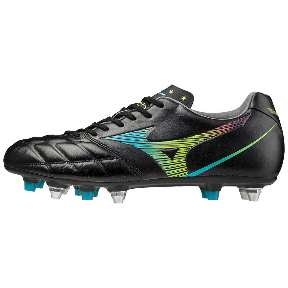 Botas de Futbol Mizuno Rebula Cup Japan Mix Hombre Negras/Azules Turquesa Comprar BDSQ-86453